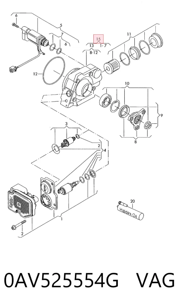 Embrague Haldex 0AV525554G VAG