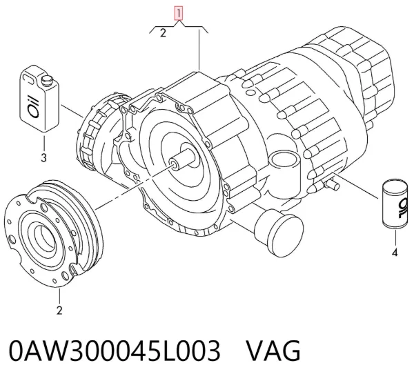 Caja de cambios automática 0AW300045L003 VAG