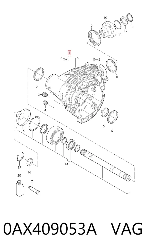 Caja de transferencia Volkswagen Crafter SY, SX, SYB, SYC, SYD, SYM