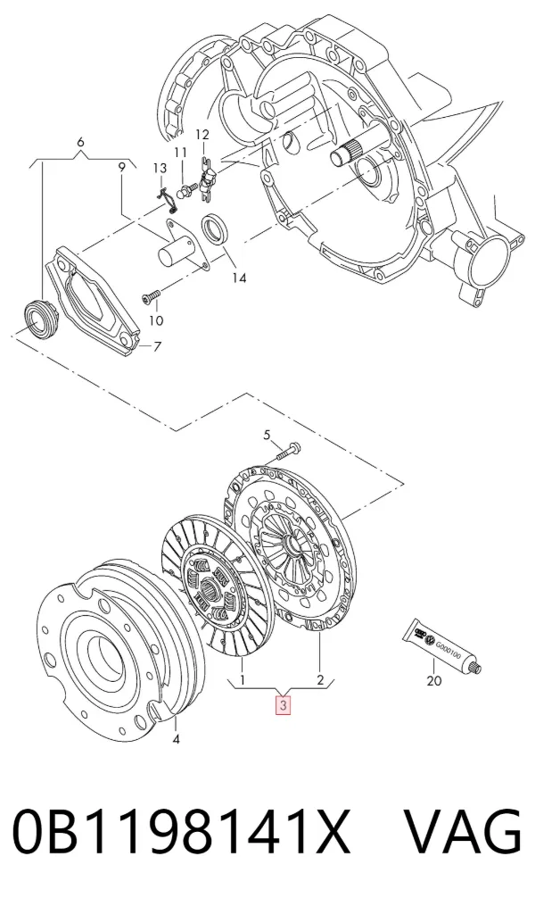 Embrague 0B1198141X VAG