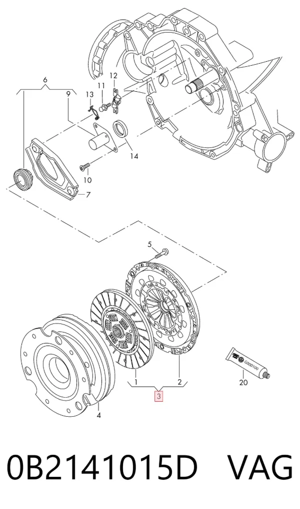 Embrague 0B2141015D VAG