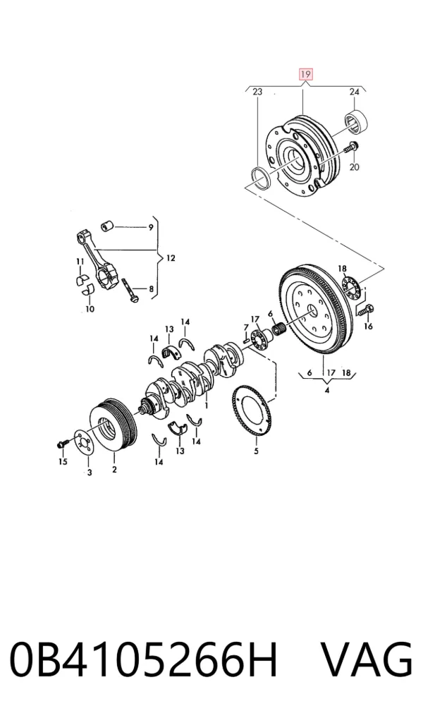 Volante motor 0B4105266H VAG