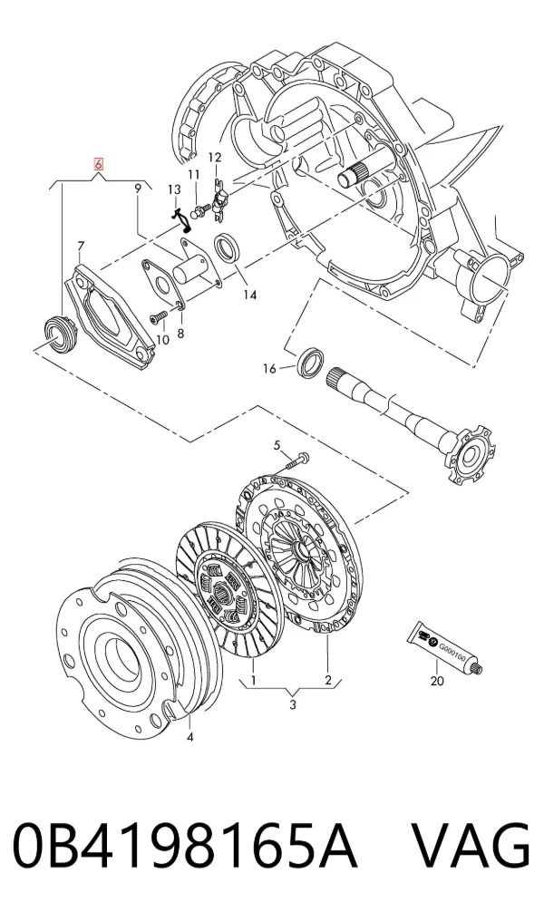 Cojinete de embrague 0B4198165A VAG