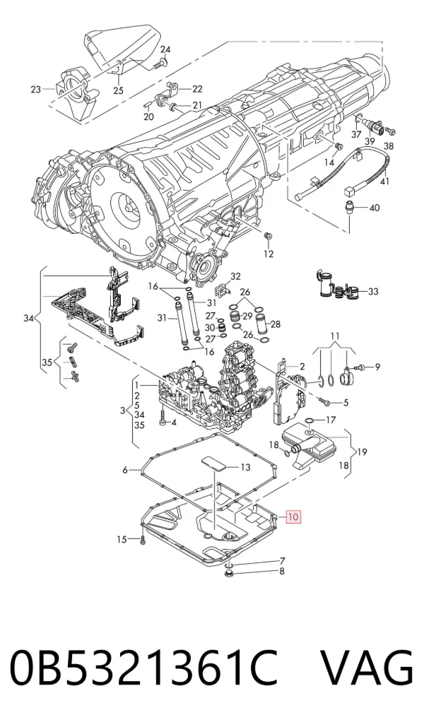 Cárter de transmisión automática 0B5321361C VAG