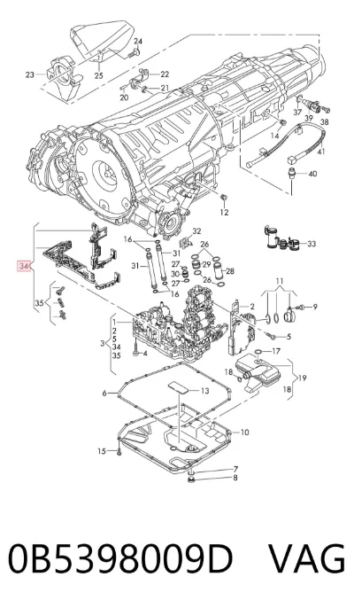 Kit de reparación de caja de cambios automática VAG 0B5398009D