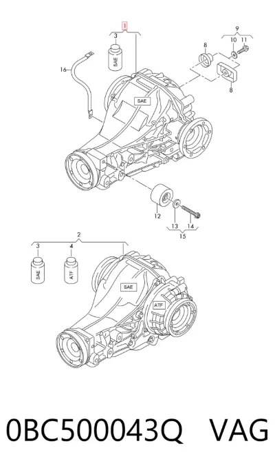 Eje trasero completo VAG 0BC500043Q