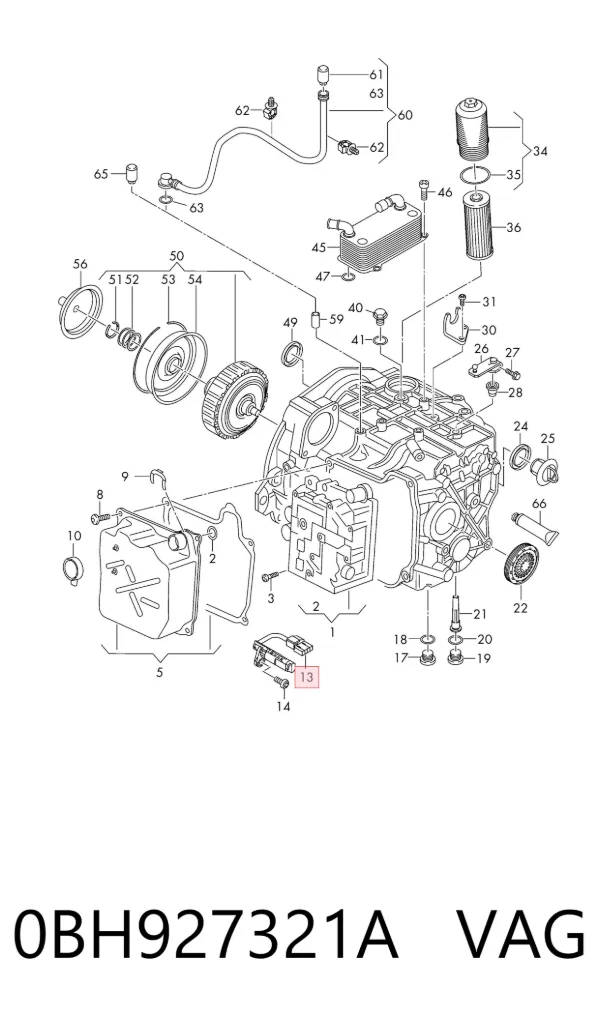 Sensor de velocidad 0BH927321A VAG