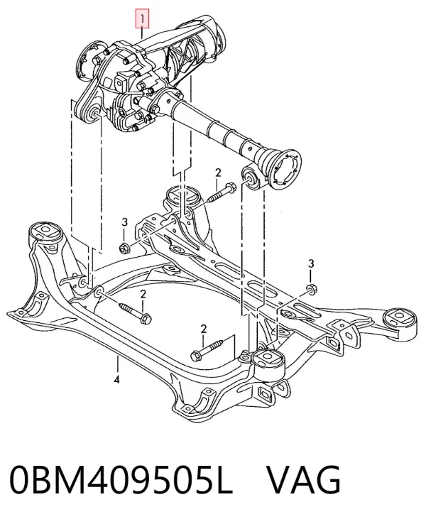 Reductor delantero 0BM409505L VAG