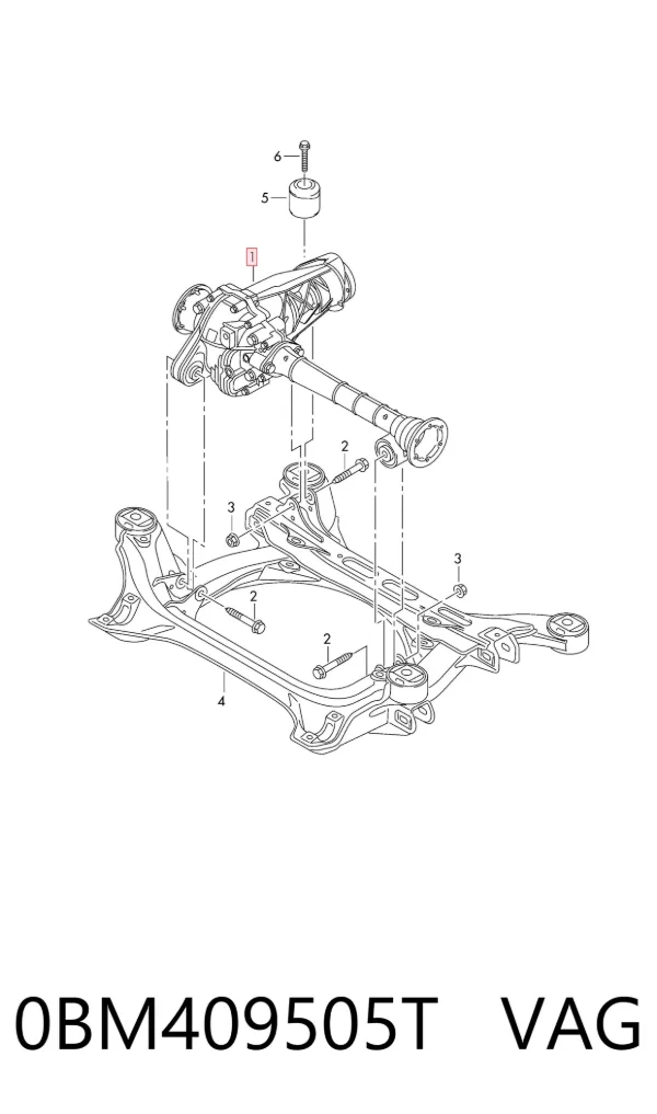 Reductor delantero 0BM409505T VAG