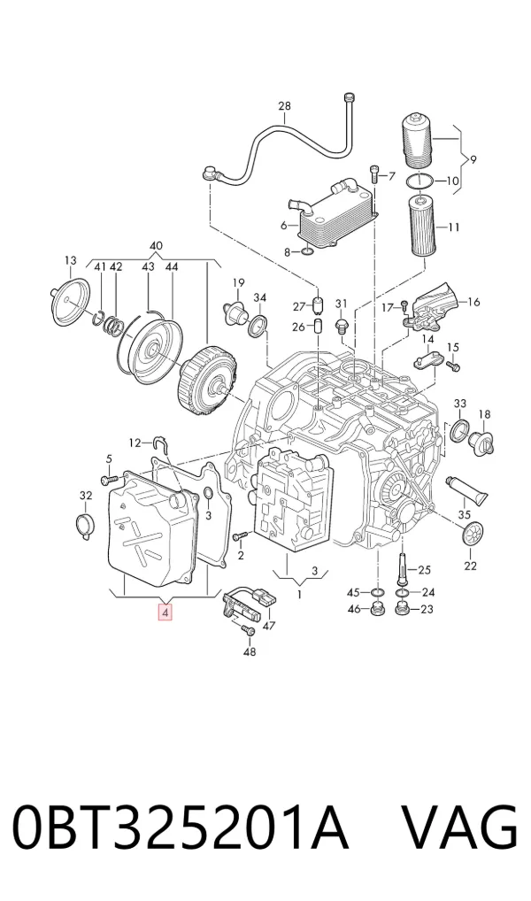 Cárter de transmisión automática 0BT325201A VAG