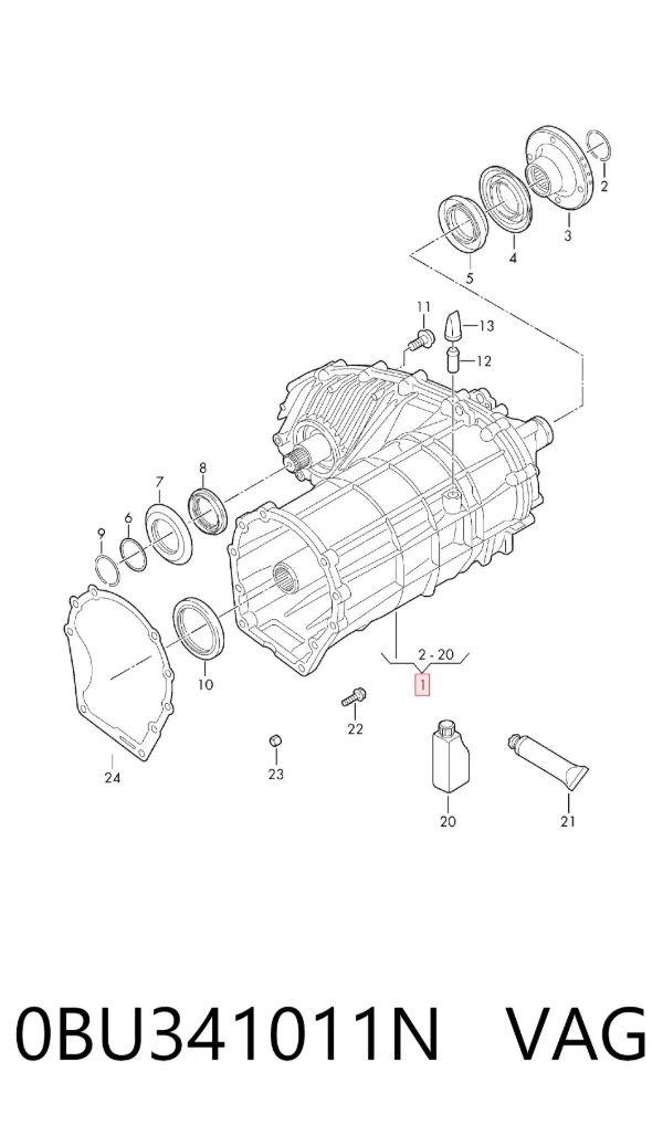 Caja de transferencia 0BU341011N VAG