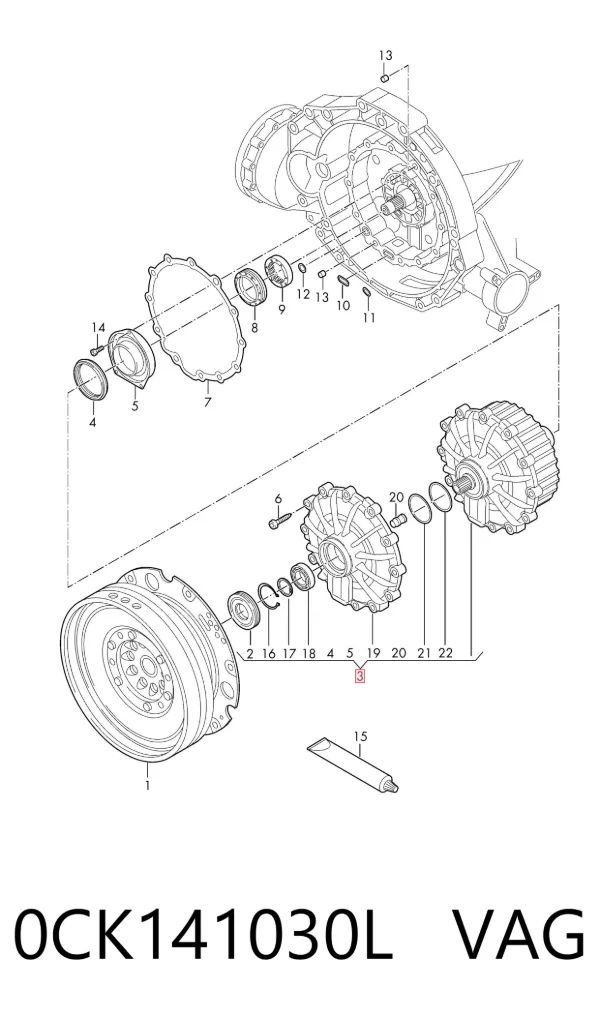 Rueda libre de la transmisión automática 0CK141030L VAG