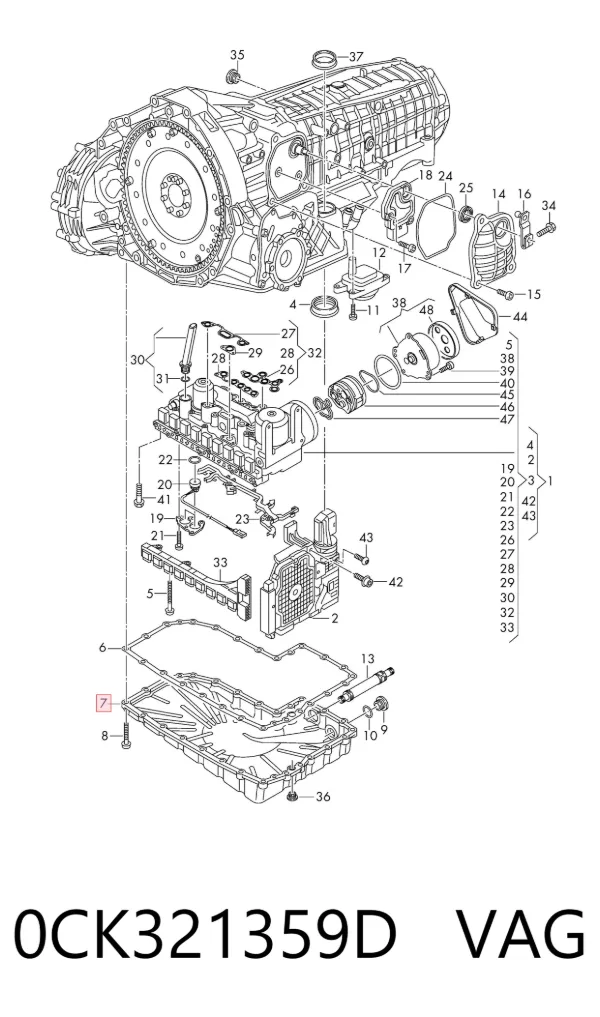 Cárter de transmisión automática 0CK321359D VAG