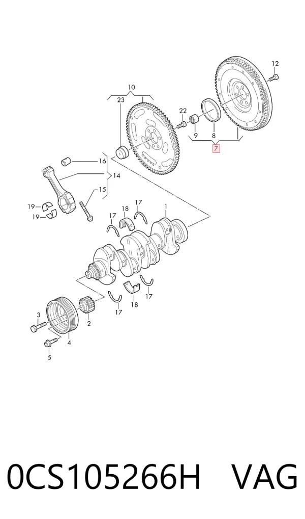 Volante motor 0CS105266H VAG