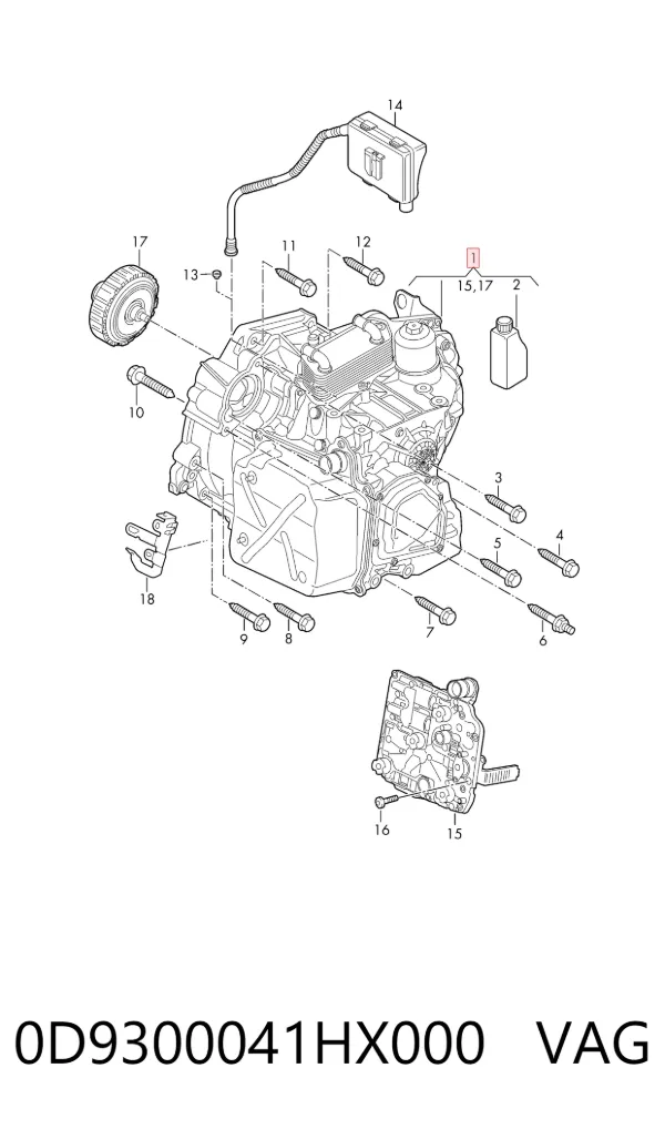 Caja de cambios automática 0D9300041HX000 VAG