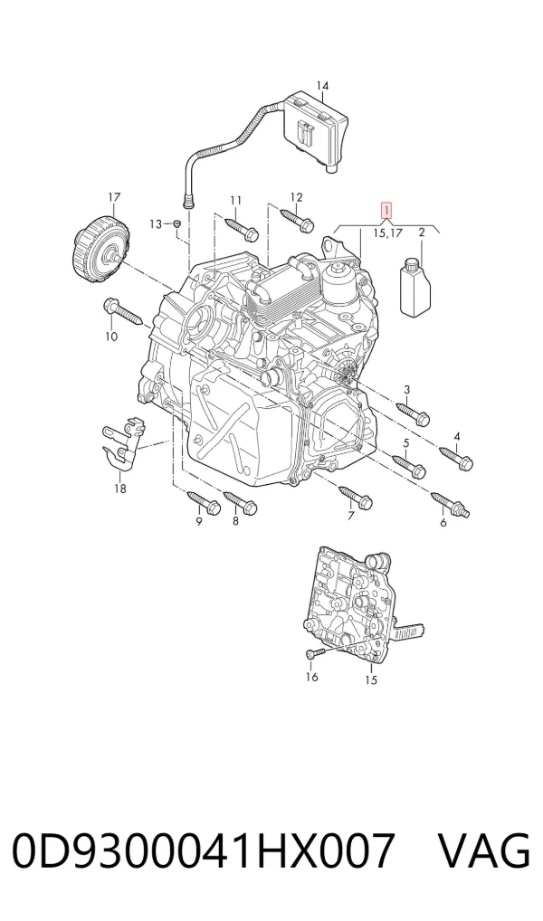 Caja de cambios automática 0D9300041HX007 VAG