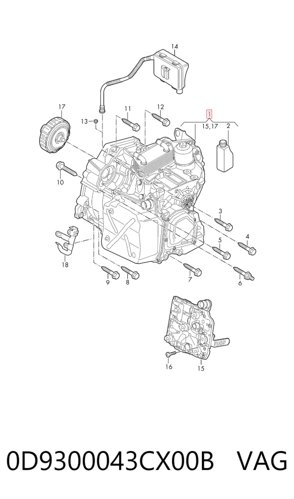 Caja de cambios automática 0D9300043CX00B VAG