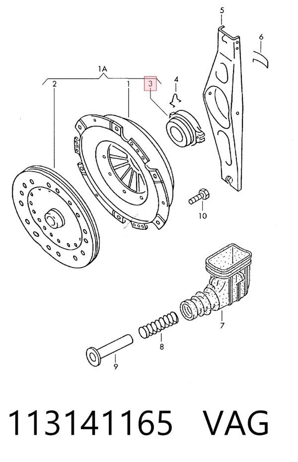 Cojinete de embrague 113141165 VAG