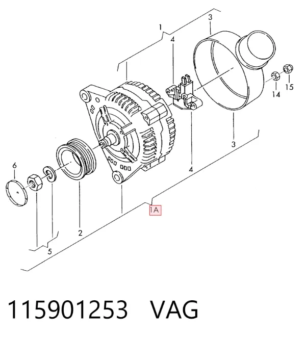 Alternador 115901253 VAG