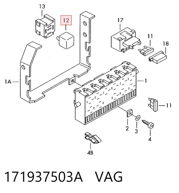 Relé ventilador 171937503A VAG