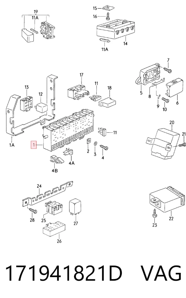Caja de fusibles 171941821D VAG