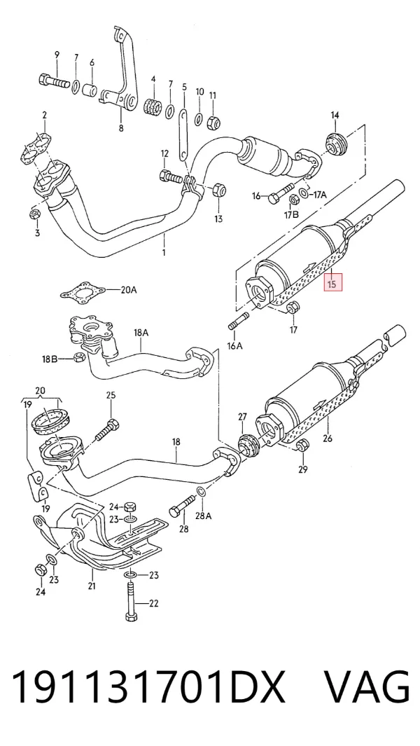 Catalizador 191131701DX VAG