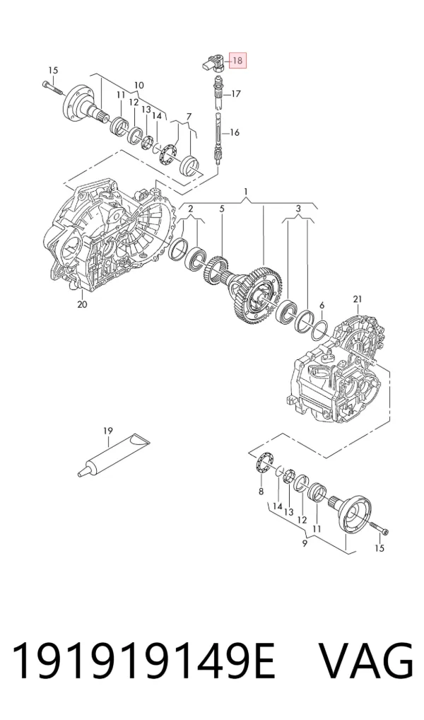 Sensor de velocidad 191919149E VAG
