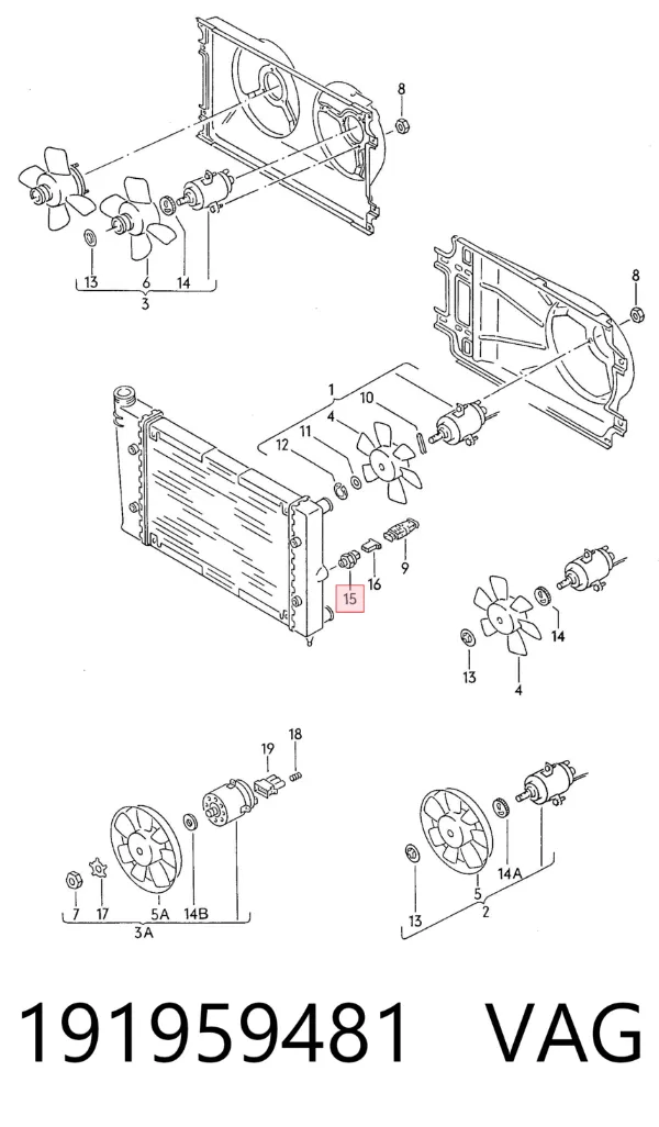 Sensor de temperatura 191959481 VAG