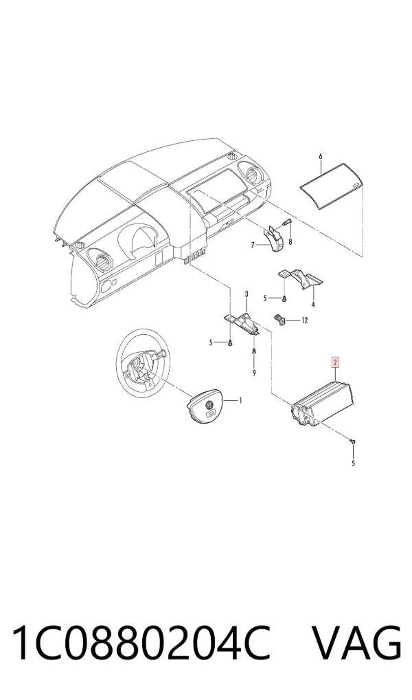 Airbag lateral 1C0880204C VAG