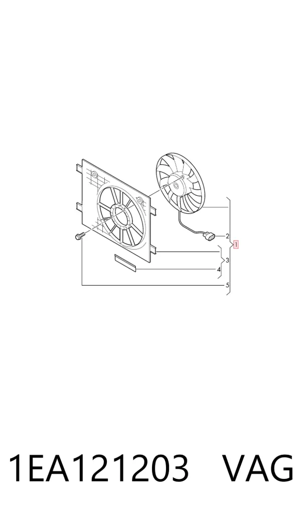 Ventilador de radiador 1EA121203 VAG