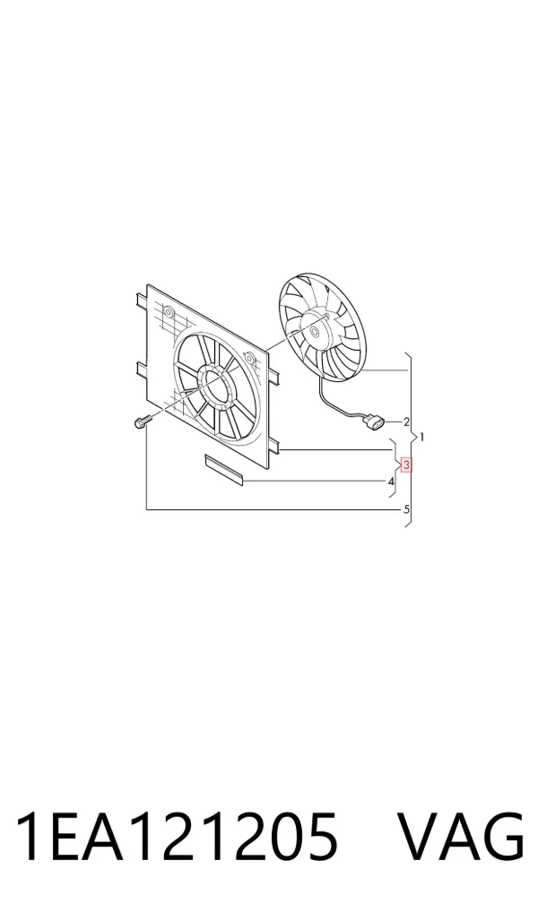 Ventilador de radiador 1EA121205 VAG