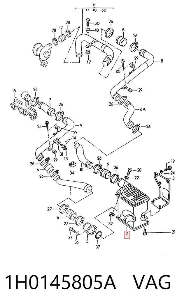 Intercooler 1H0145805A VAG