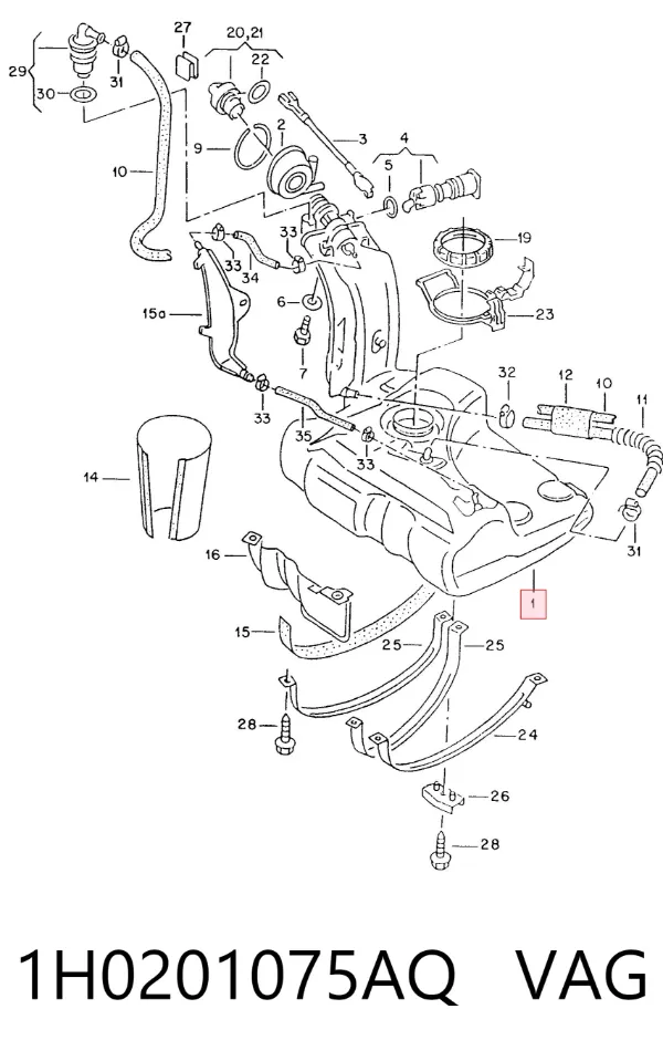 Depósito de gasolina Volkswagen Vento 1H2