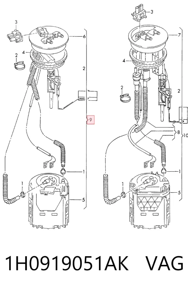 Bomba de gasolina 1H0919051AK VAG