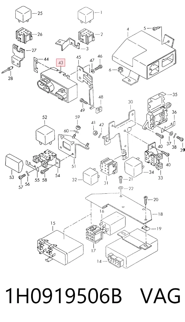 Regulador de velocidad del ventilador de refrigeración (unidad de control) 1H0919506B VAG