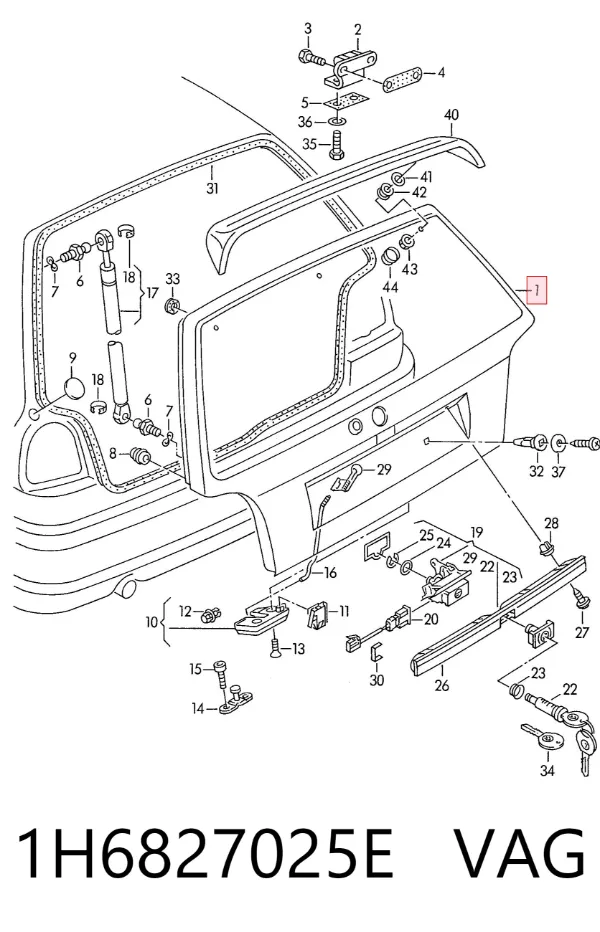 Puerta trasera Volkswagen Golf III