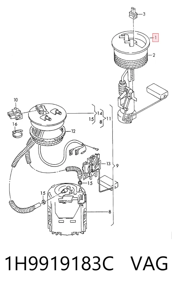 Aforador 1H9919183C VAG