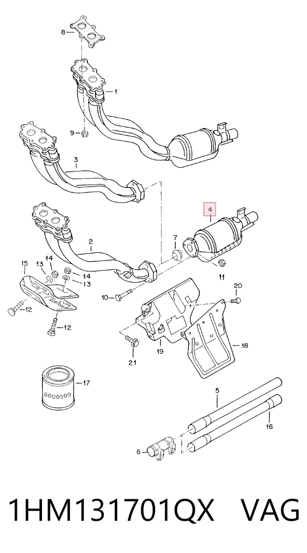 Catalizador 1HM131701QX VAG