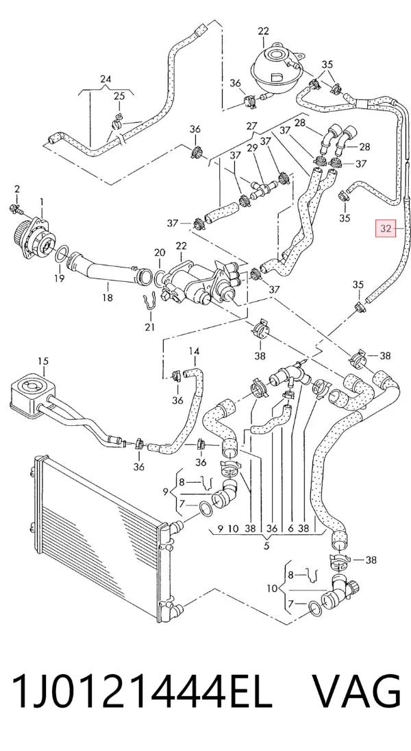 1J0121444EL VAG