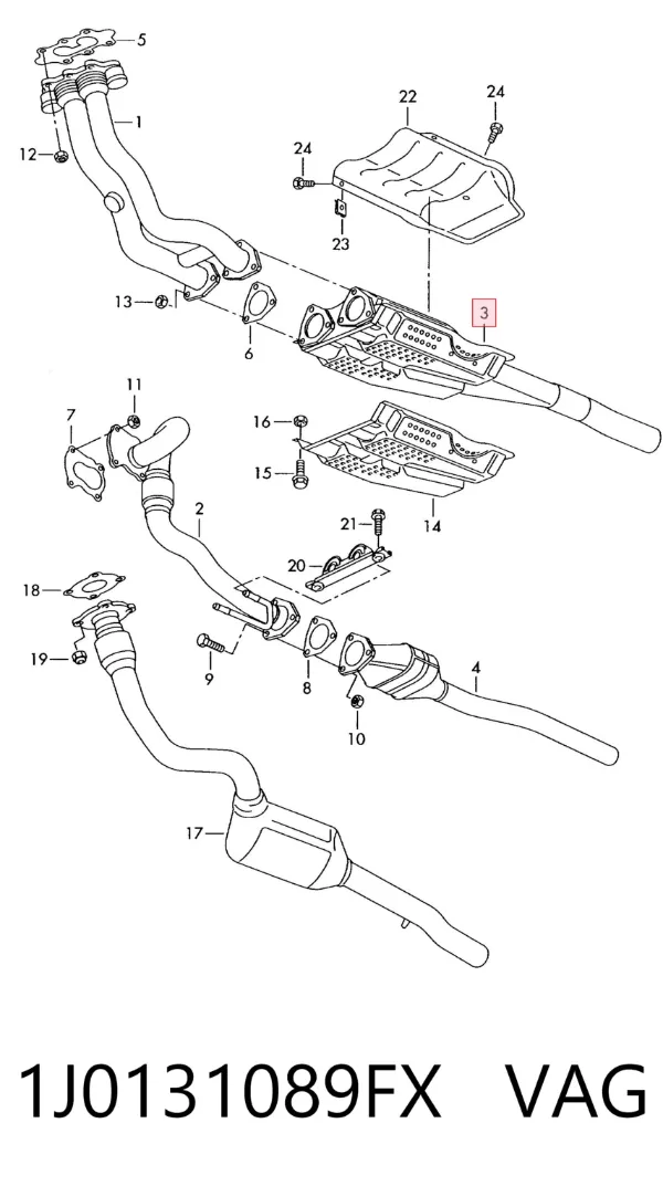 Catalizador 1J0131089FX VAG