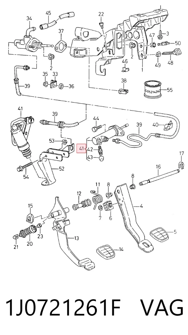 Bombin de embrague 1J0721261F VAG