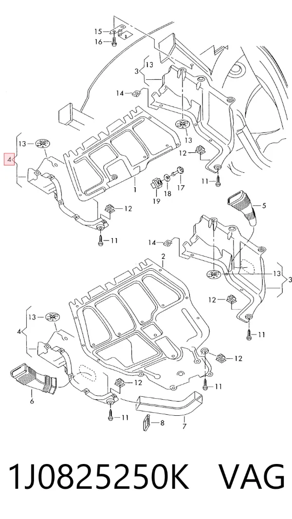  1J0825250K VAG