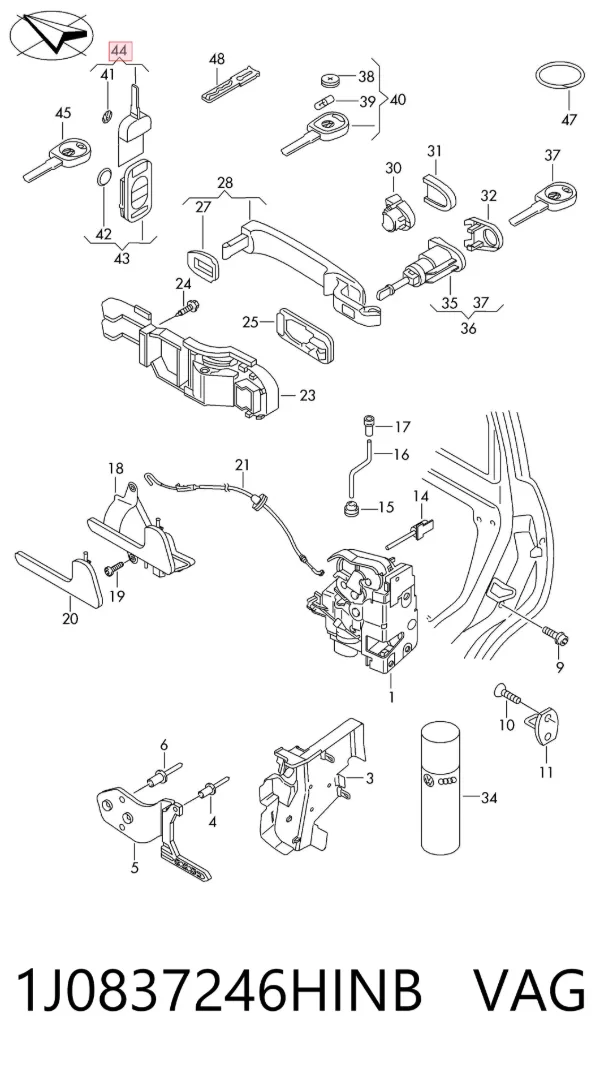 1J0837246HINB VAG