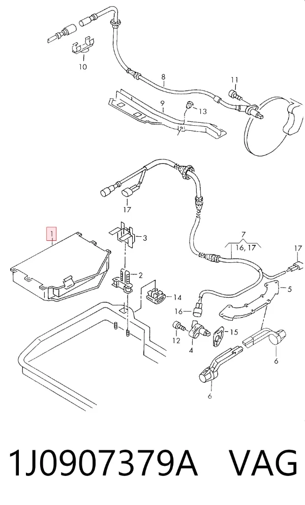 Módulo ABS 1J0907379A VAG