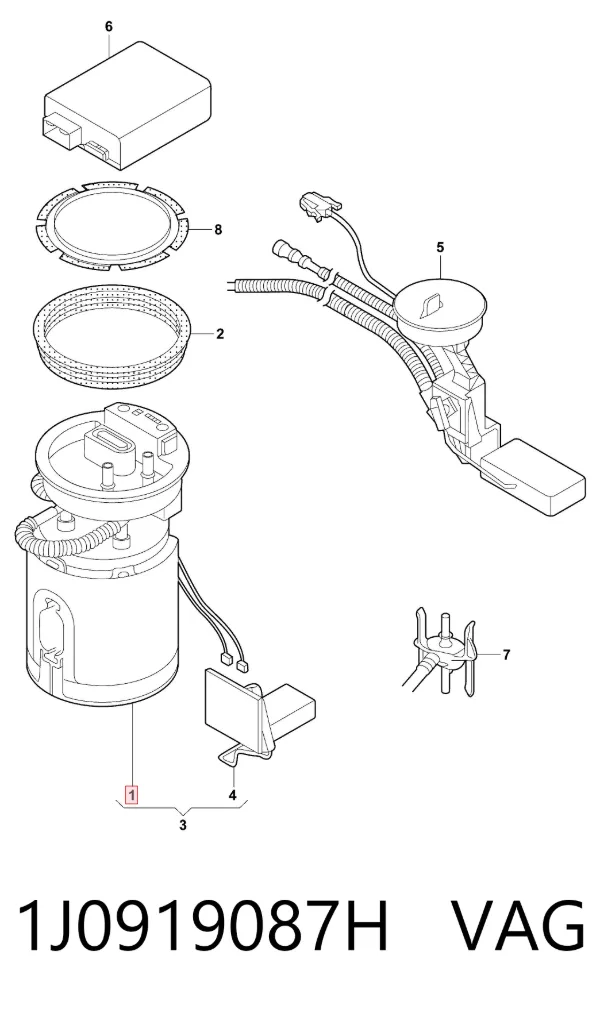 Bomba de gasolina 1J0919087H VAG