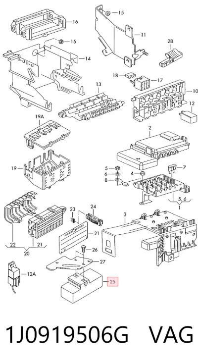 Regulador de velocidad del ventilador de refrigeración (unidad de control) VAG 1J0919506G