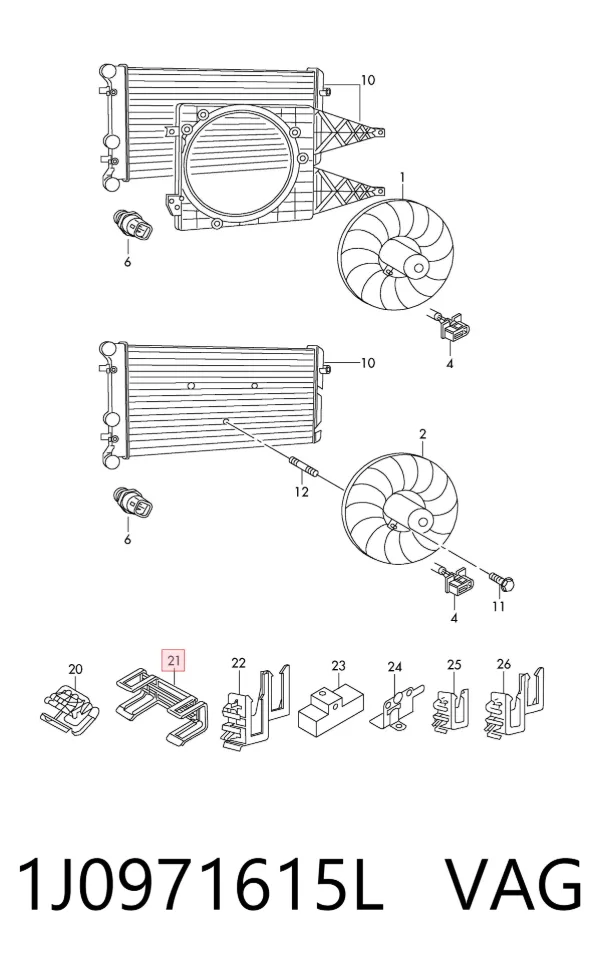Mazo de cables del compartimiento del motor 1J0971615L VAG