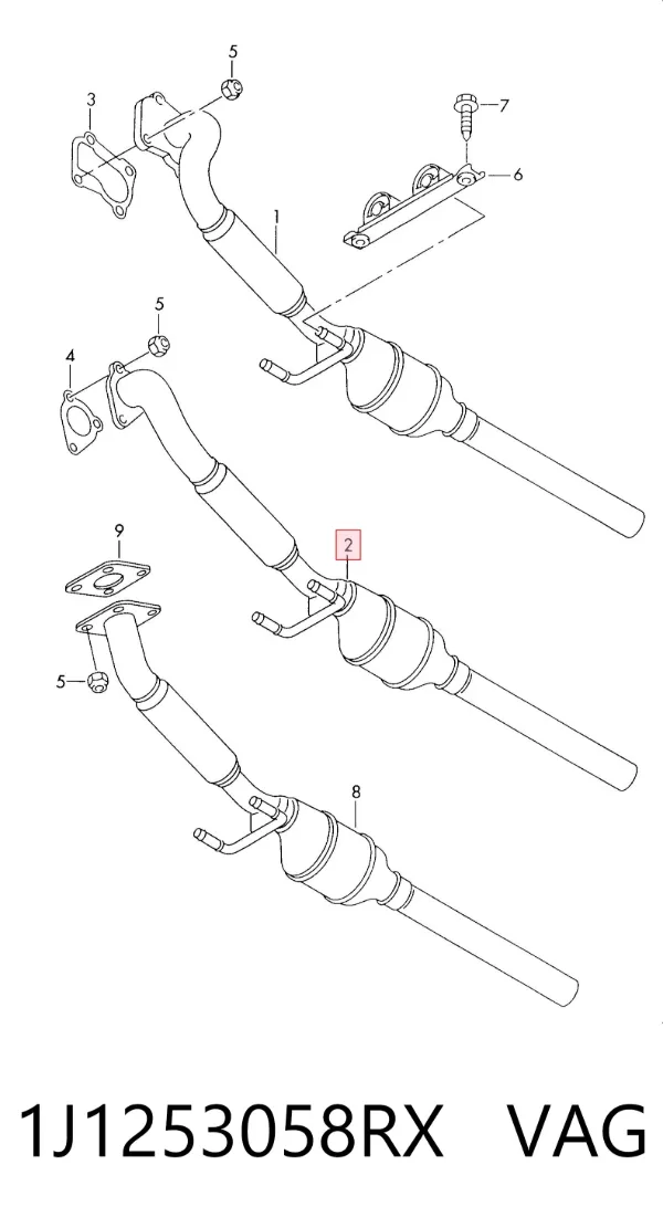 Catalizador 1J1253058RX VAG
