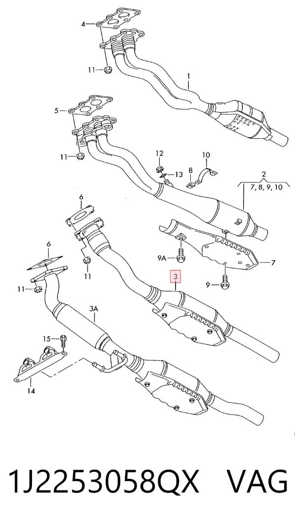 Catalizador 1J2253058QX VAG