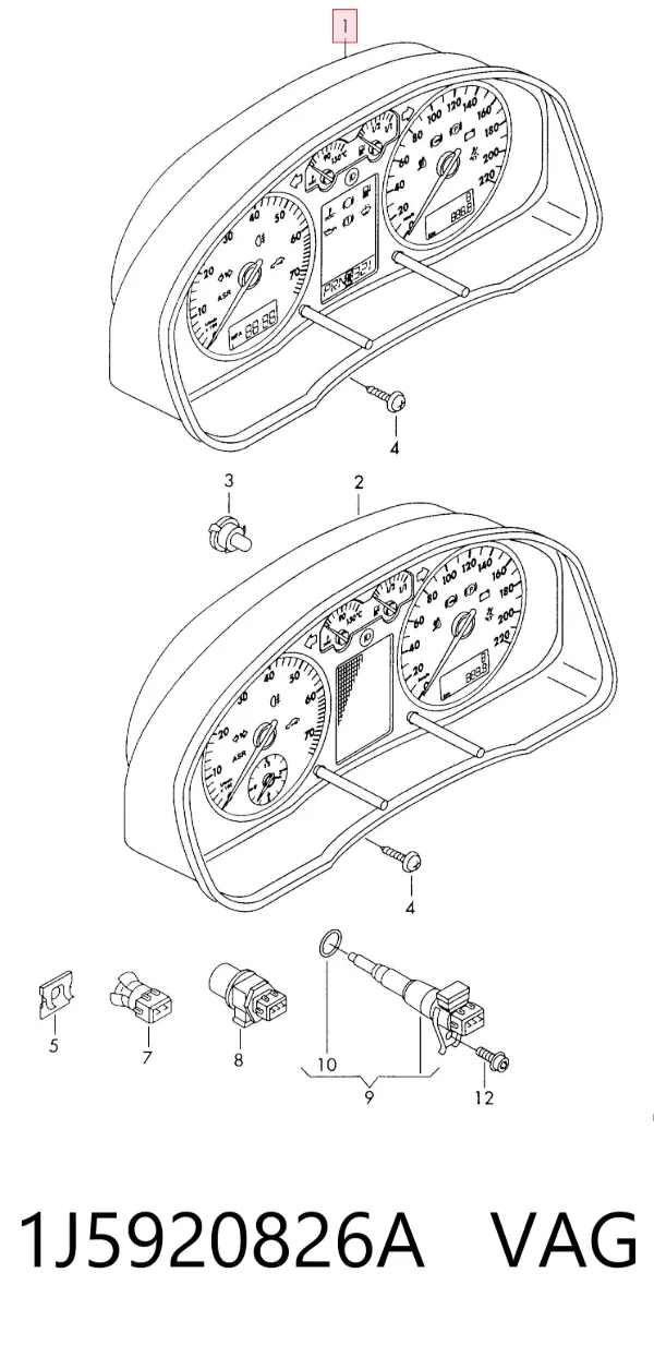Cuadro instrumentos 1J5920826A VAG